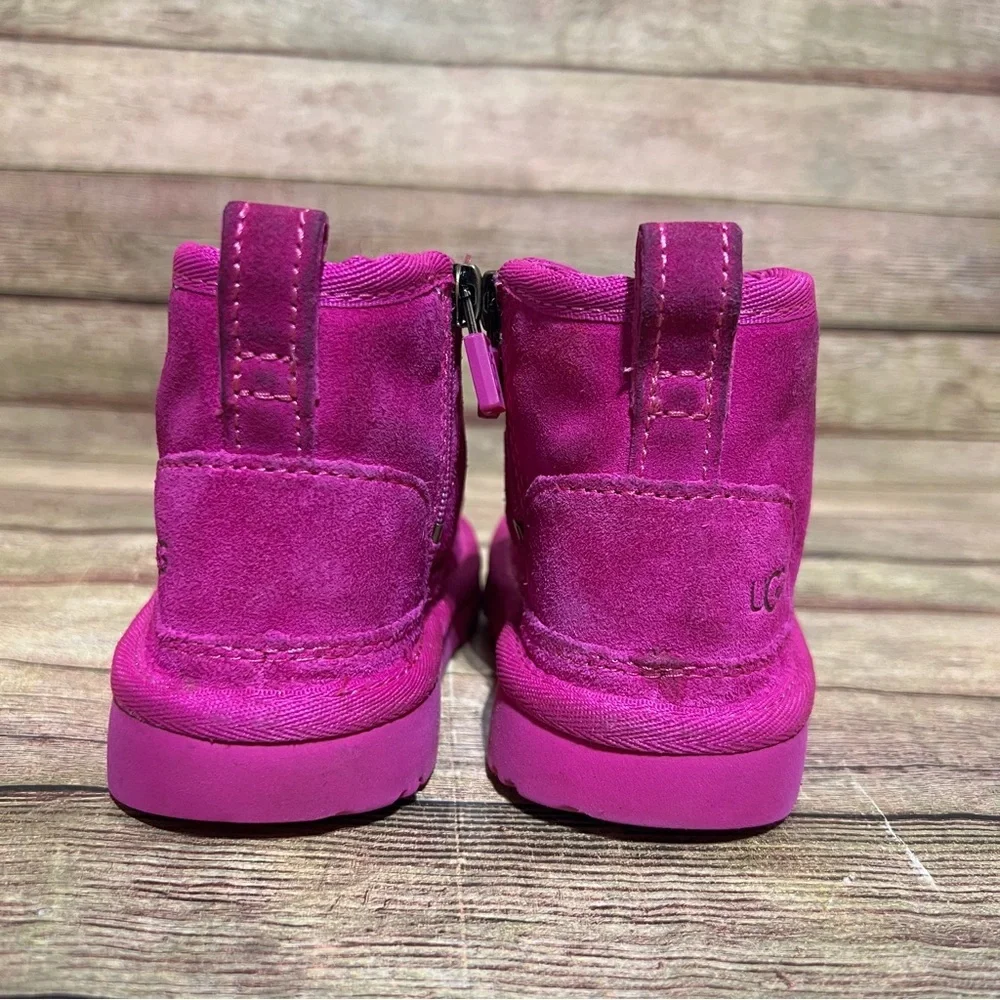Ugg Pink Suede Neumel Ankle Boots